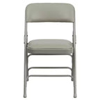 Lot de 4 chaises pliantes en métal rembourrées incurvées HERCULES à triple entretoise et double charnière de Flash Furniture