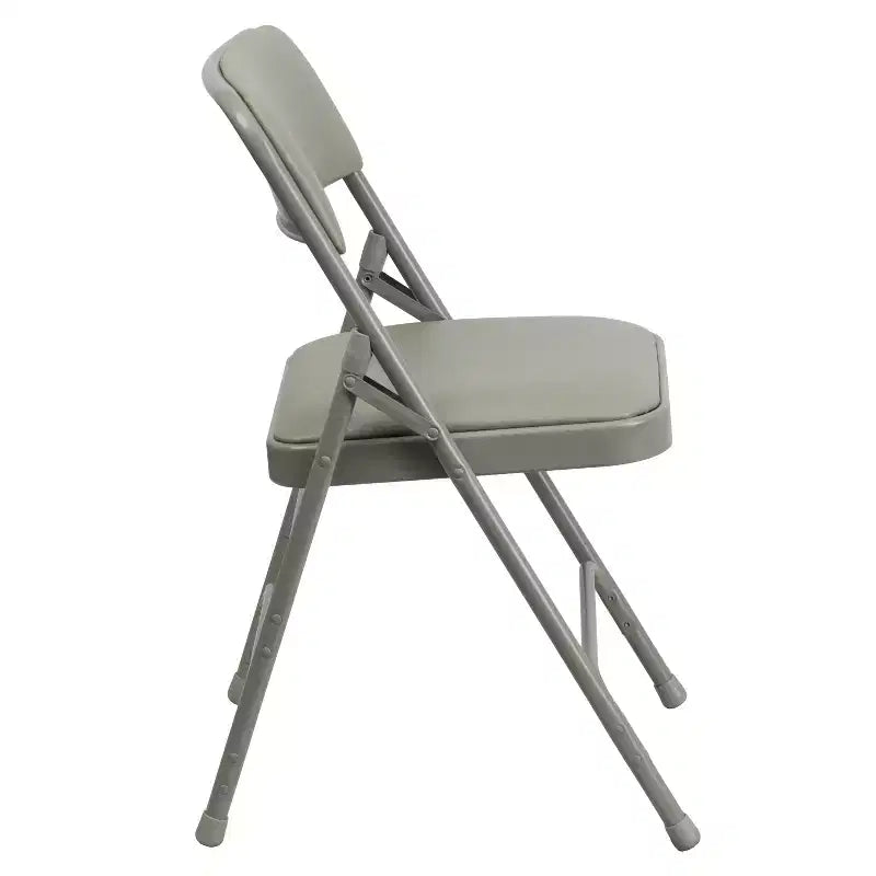 Lot de 4 chaises pliantes en métal rembourrées incurvées HERCULES à triple entretoise et double charnière de Flash Furniture