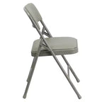 Lot de 4 chaises pliantes en métal rembourrées incurvées HERCULES à triple entretoise et double charnière de Flash Furniture