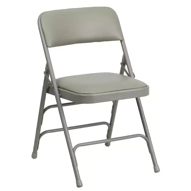 Lot de 4 chaises pliantes en métal rembourrées incurvées HERCULES à triple entretoise et double charnière de Flash Furniture