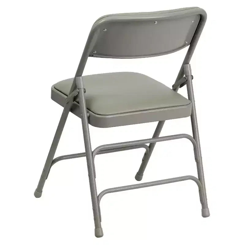 Lot de 4 chaises pliantes en métal rembourrées incurvées HERCULES à triple entretoise et double charnière de Flash Furniture