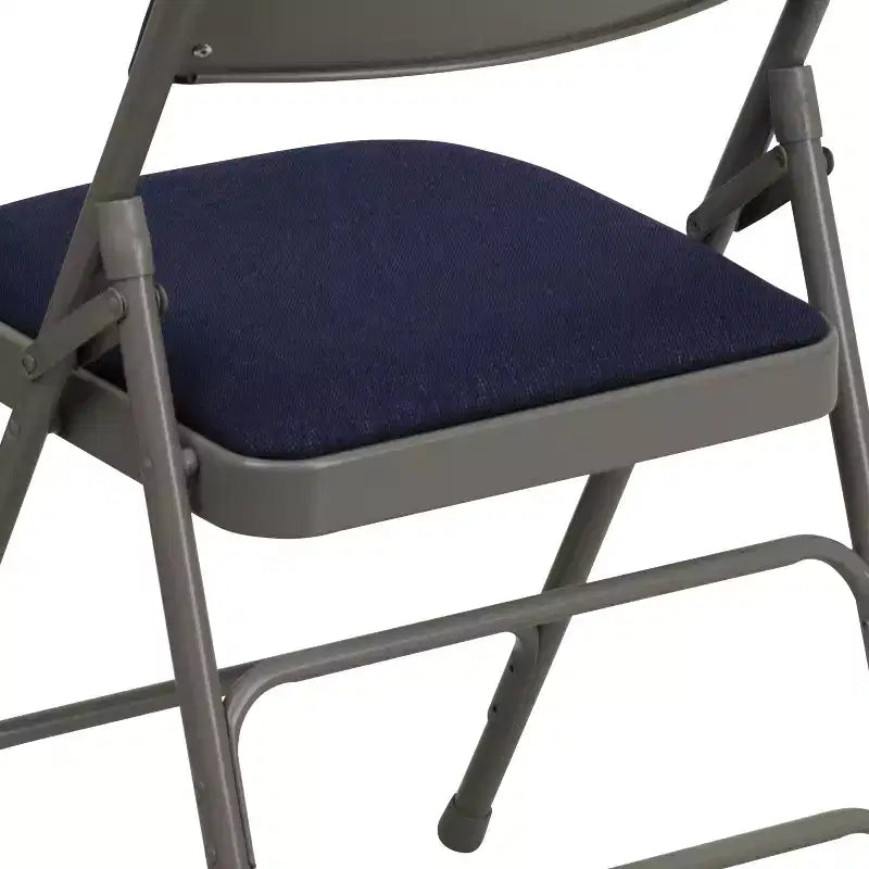 Lot de 4 chaises pliantes en métal rembourrées incurvées HERCULES à triple entretoise et double charnière de Flash Furniture