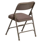 Lot de 4 chaises pliantes en métal rembourrées incurvées HERCULES à triple entretoise et double charnière de Flash Furniture