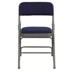 Lot de 4 chaises pliantes en métal rembourrées incurvées HERCULES à triple entretoise et double charnière de Flash Furniture