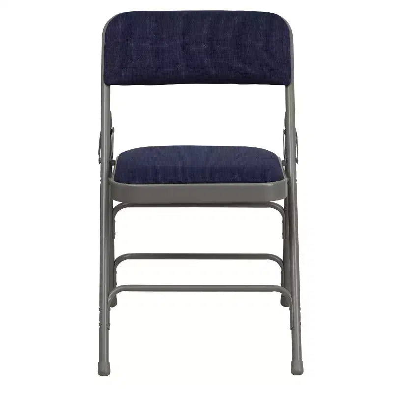 Lot de 4 chaises pliantes en métal rembourrées incurvées HERCULES à triple entretoise et double charnière de Flash Furniture