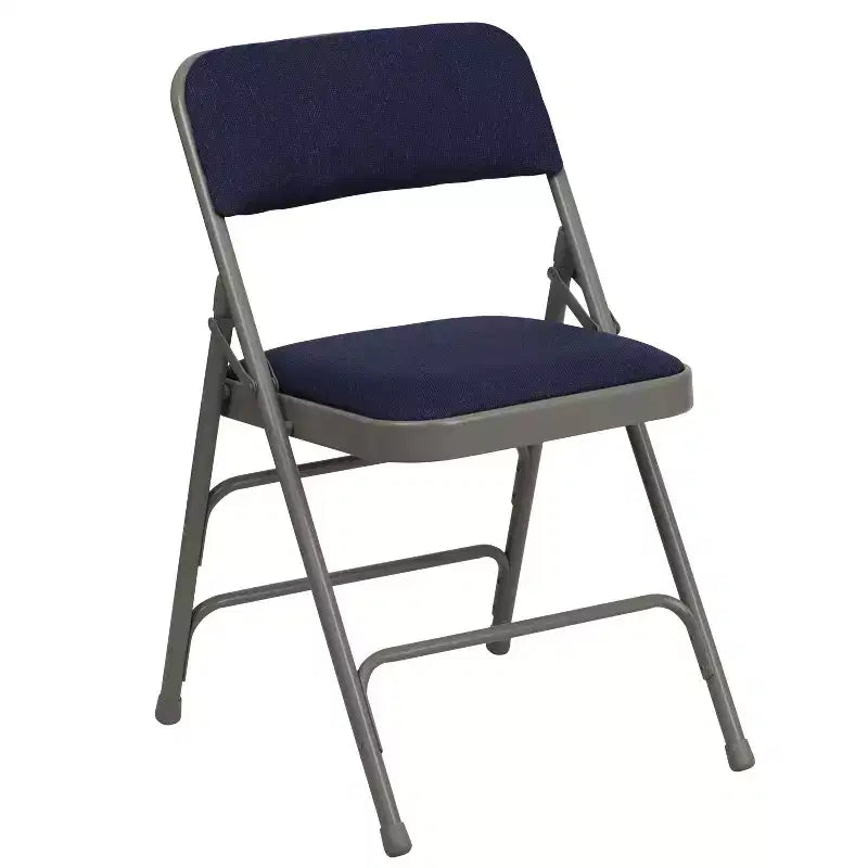 Lot de 4 chaises pliantes en métal rembourrées incurvées HERCULES à triple entretoise et double charnière de Flash Furniture