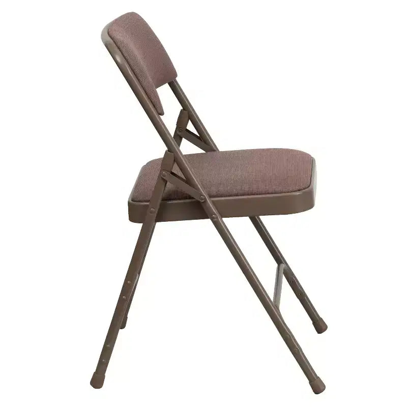 Lot de 4 chaises pliantes en métal rembourrées incurvées HERCULES à triple entretoise et double charnière de Flash Furniture