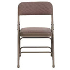 Lot de 4 chaises pliantes en métal rembourrées incurvées HERCULES à triple entretoise et double charnière de Flash Furniture