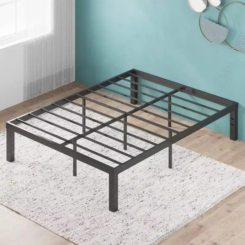 Cadre de lit plateforme en métal Luis Quick Lock noir – Zinus