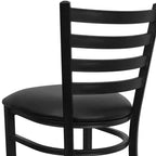 Tabouret de bar de restaurant en métal avec dossier en échelle Flash Furniture