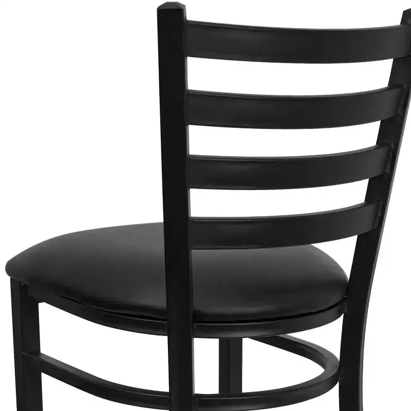 Tabouret de bar de restaurant en métal avec dossier en échelle Flash Furniture