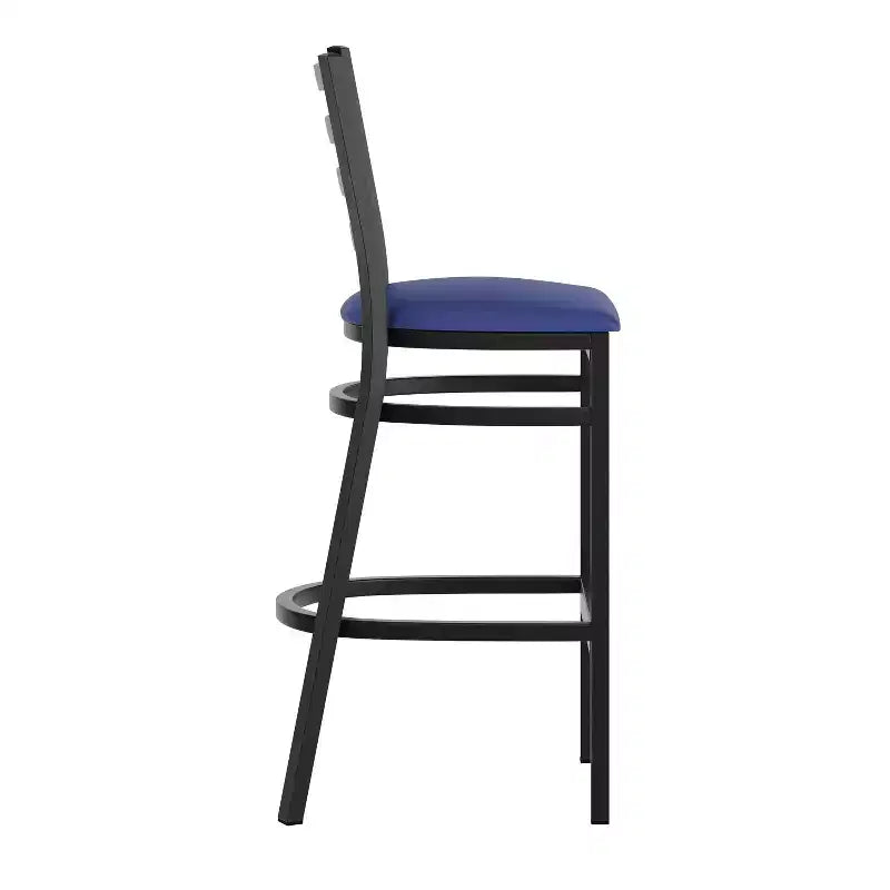 Tabouret de bar de restaurant en métal avec dossier en échelle Flash Furniture