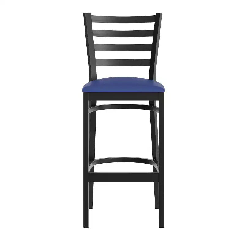 Tabouret de bar de restaurant en métal avec dossier en échelle Flash Furniture
