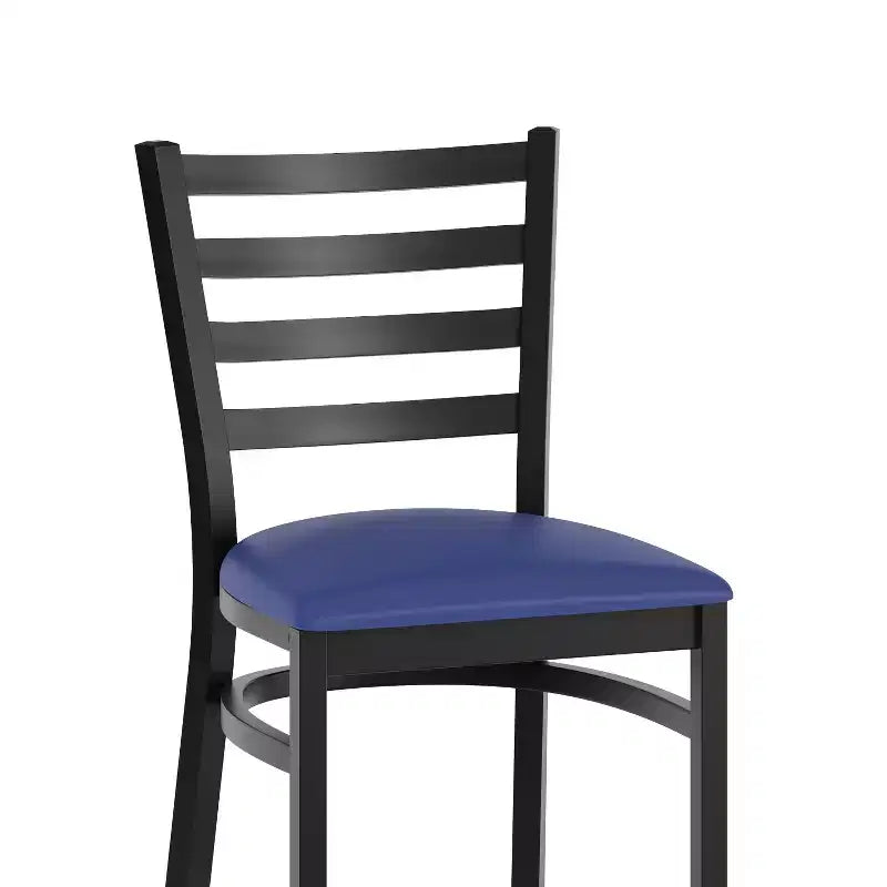 Tabouret de bar de restaurant en métal avec dossier en échelle Flash Furniture