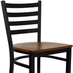 Tabouret de bar de restaurant en métal avec dossier en échelle Flash Furniture