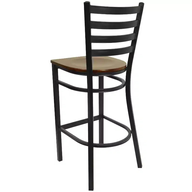 Tabouret de bar de restaurant en métal avec dossier en échelle Flash Furniture