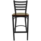 Tabouret de bar de restaurant en métal avec dossier en échelle Flash Furniture