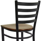 Tabouret de bar de restaurant en métal avec dossier en échelle Flash Furniture