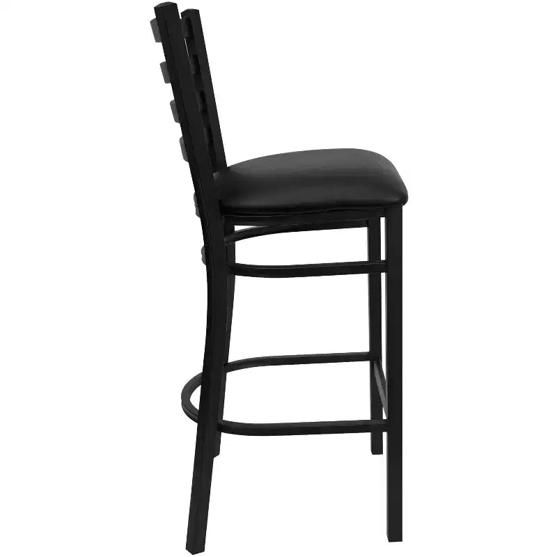 Tabouret de bar de restaurant en métal avec dossier en échelle Flash Furniture