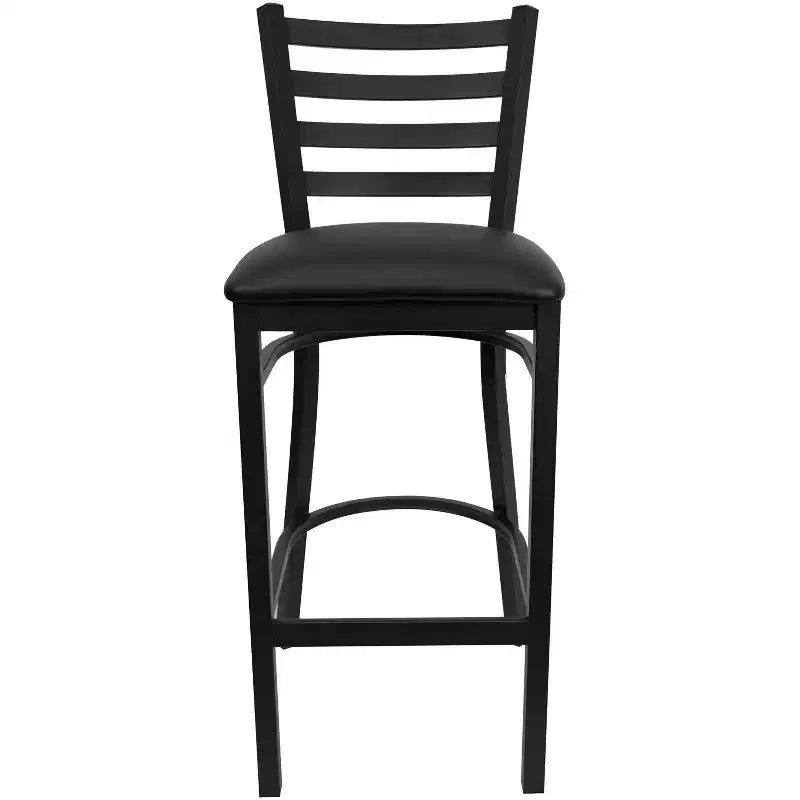 Tabouret de bar de restaurant en métal avec dossier en échelle Flash Furniture