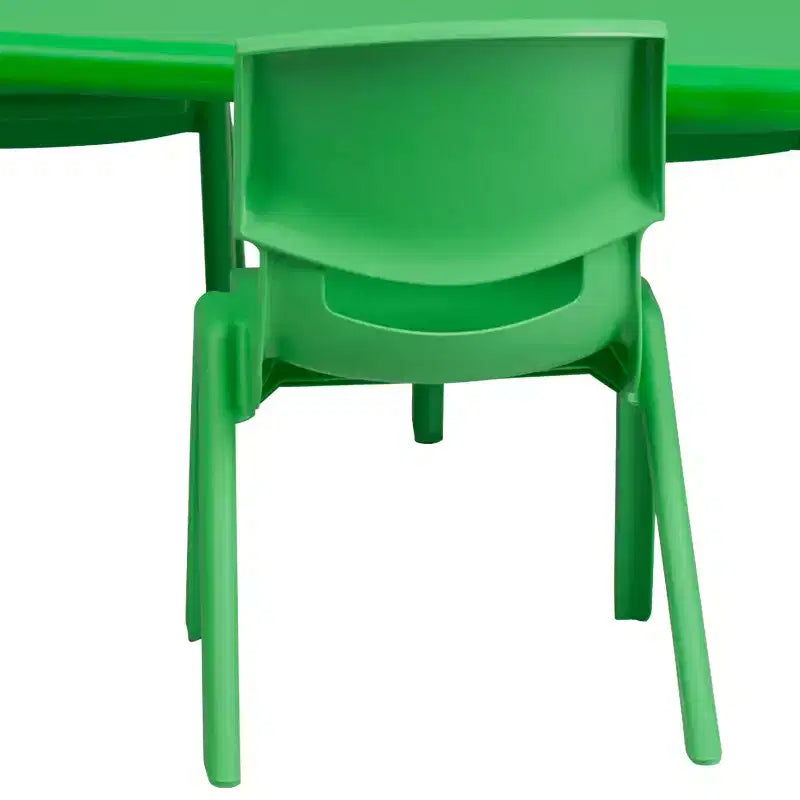Ensemble de table d'activités rectangulaire en plastique Flash Furniture 24W x 48L réglable en hauteur avec 6 chaises