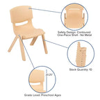 Ensemble de table d'activités rectangulaire en plastique Flash Furniture 24W x 48L réglable en hauteur avec 6 chaises