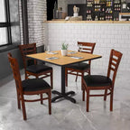 Chaise de restaurant en bois à dossier échelle Flash Furniture