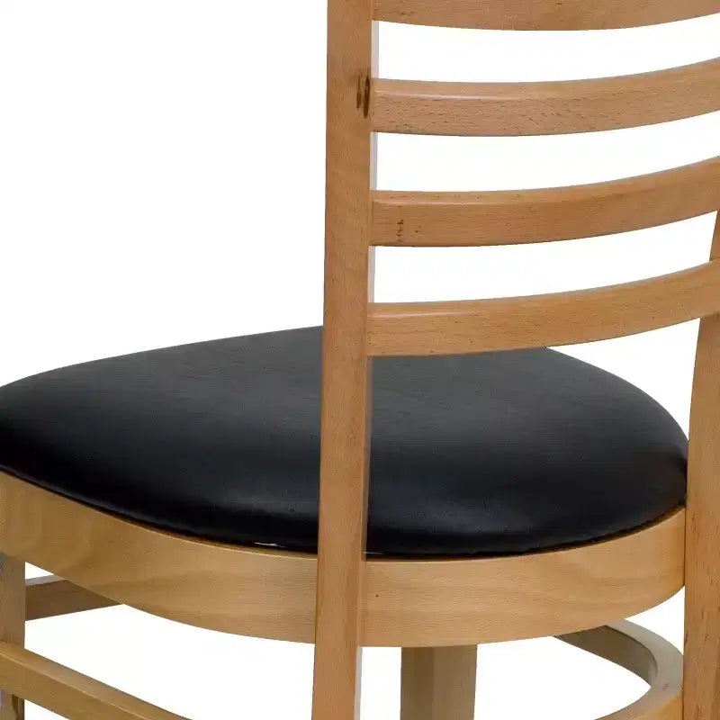 Chaise de restaurant en bois à dossier échelle Flash Furniture