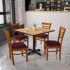 Chaise de restaurant en bois à dossier échelle Flash Furniture