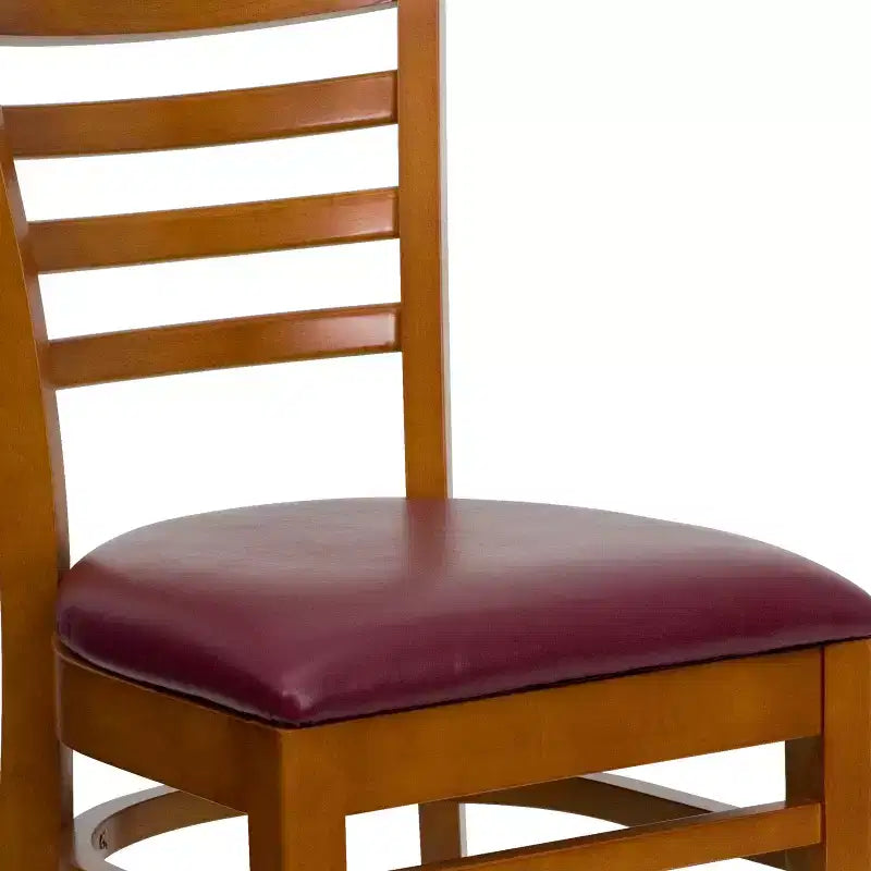 Chaise de restaurant en bois à dossier échelle Flash Furniture