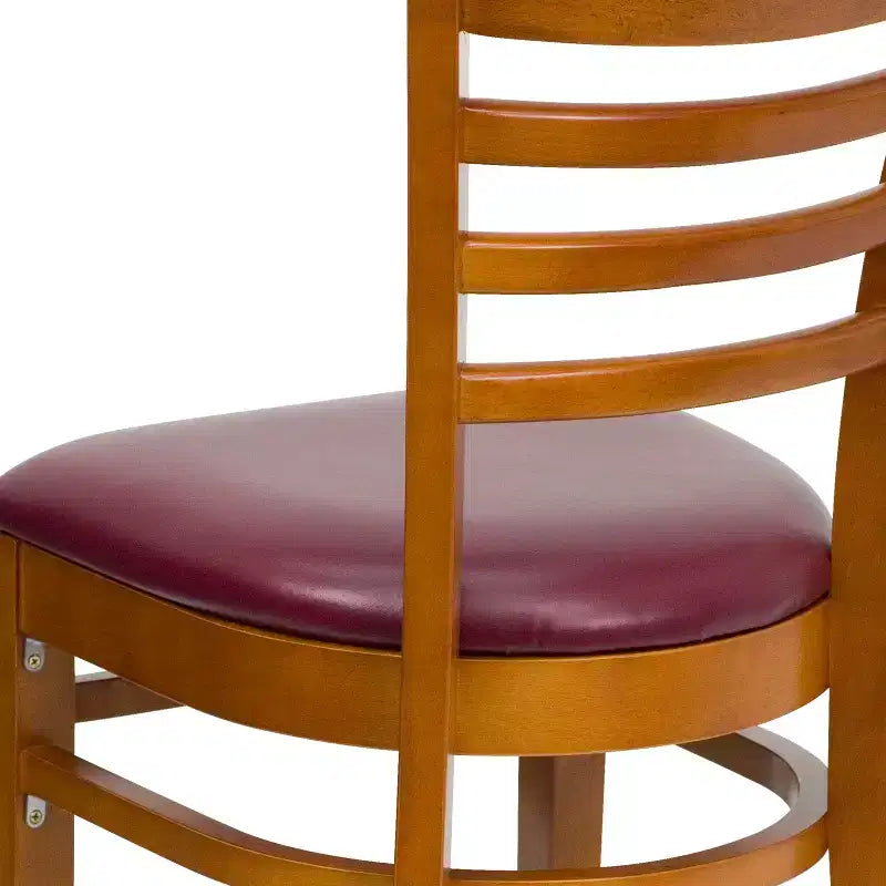 Chaise de restaurant en bois à dossier échelle Flash Furniture