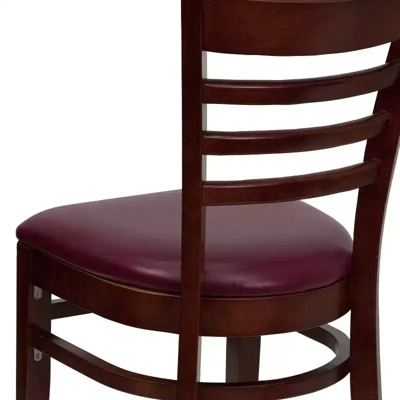 Chaise de restaurant en bois à dossier échelle Flash Furniture