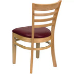 Chaise de restaurant en bois à dossier échelle Flash Furniture