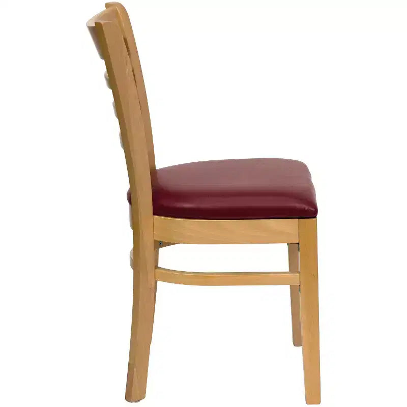 Chaise de restaurant en bois à dossier échelle Flash Furniture