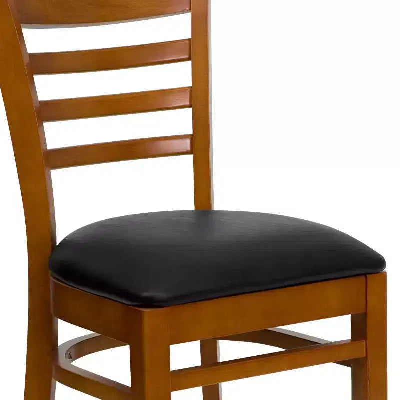 Chaise de restaurant en bois à dossier échelle Flash Furniture