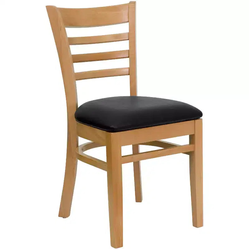 Chaise de restaurant en bois à dossier échelle Flash Furniture