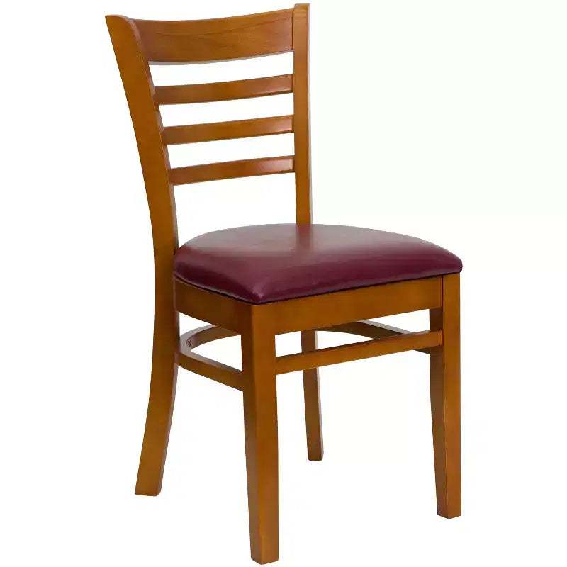 Chaise de restaurant en bois à dossier échelle Flash Furniture