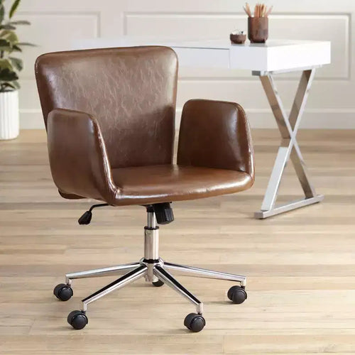 Fauteuil de bureau pivotant en similicuir Megan Brown 55 Downing Street