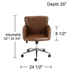 Fauteuil de bureau pivotant en similicuir Megan Brown 55 Downing Street