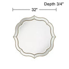 Miroir Mural Rond de Courtoisie Festonné Laureen Noble Park avec Cadre Perlé Doré Champagne et Verre Biseauté de 81 cm de Large pour Salle de Bain, Salon, Entrée