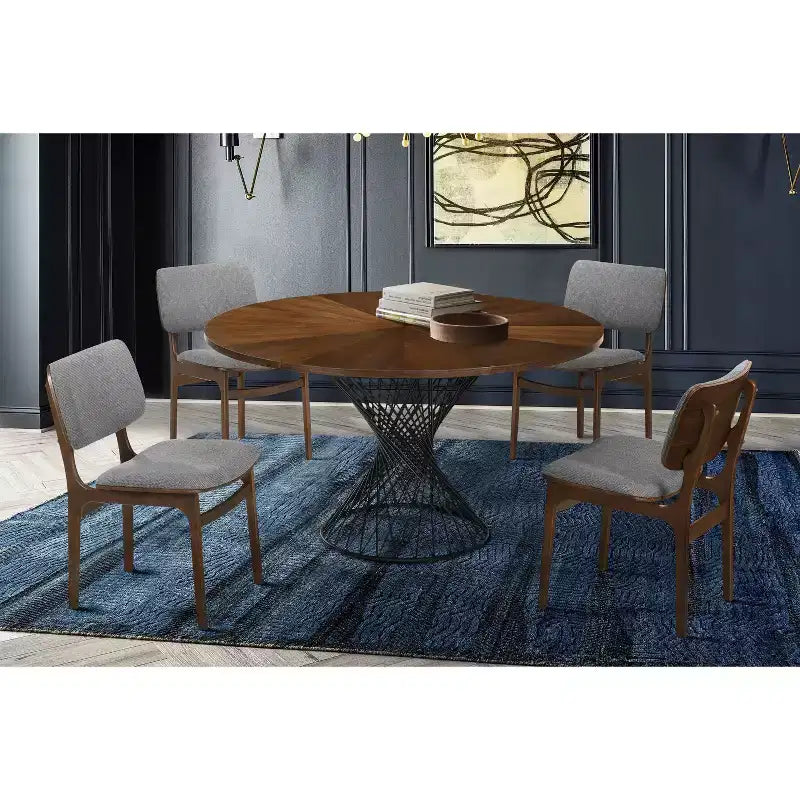 Lot de 2 chaises de salle à manger en bois rembourrées Lima - Armen Living