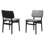 Lot de 2 chaises de salle à manger en bois rembourrées Lima - Armen Living