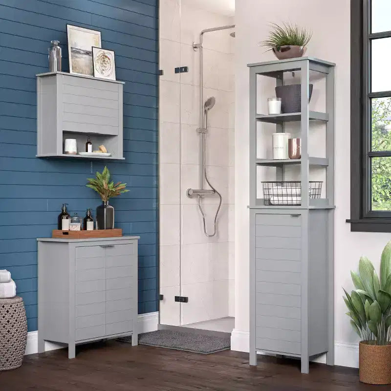 Meuble de rangement à deux portes RiverRidge Madison pour salle de bain et buanderie avec étagère réglable