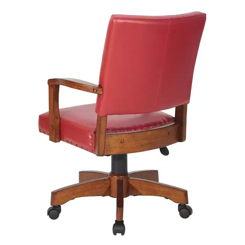 Chaise de banquier de luxe en bois simili cuir - OSP Home Furnishings