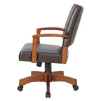 Chaise de banquier de luxe en bois simili cuir - OSP Home Furnishings