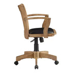 Chaise de banquier de luxe en bois avec siège rembourré et piétement Fruitwood - OSP Home Furnishings