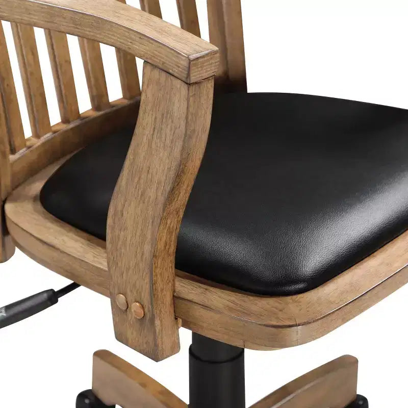 Chaise de banquier de luxe en bois avec siège rembourré et piétement Fruitwood - OSP Home Furnishings