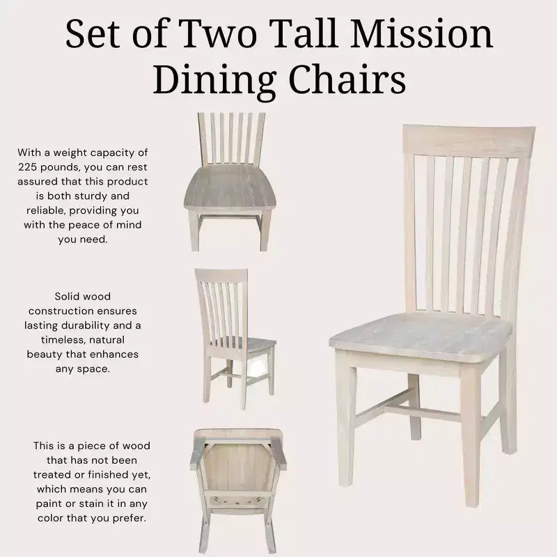 Lot de 2 chaises hautes Mission - International Concepts