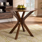 35 Kenji Table à manger ronde large en bois - Baxton Studio