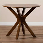 35 Kenji Table à manger ronde large en bois - Baxton Studio